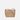 Camel patent leather shoulder bag with a structured top handle design – Mini Palais Royal Shiny by Susan Szatmáry.