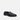 Close-up of Scandi style leather loafers featuring a rushed round toe for a casual look.
