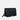 Side vew of Black leather bag with silver details worn as a compact everyday handbag, featuring Scandinavian design.