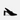 Black patent slingback heels with a modern block heel – Pont de Sully shiny by Susan Szatmáry.