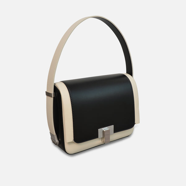 MINI PALAIS SHORT HANDLE BLACK AND WHITE
